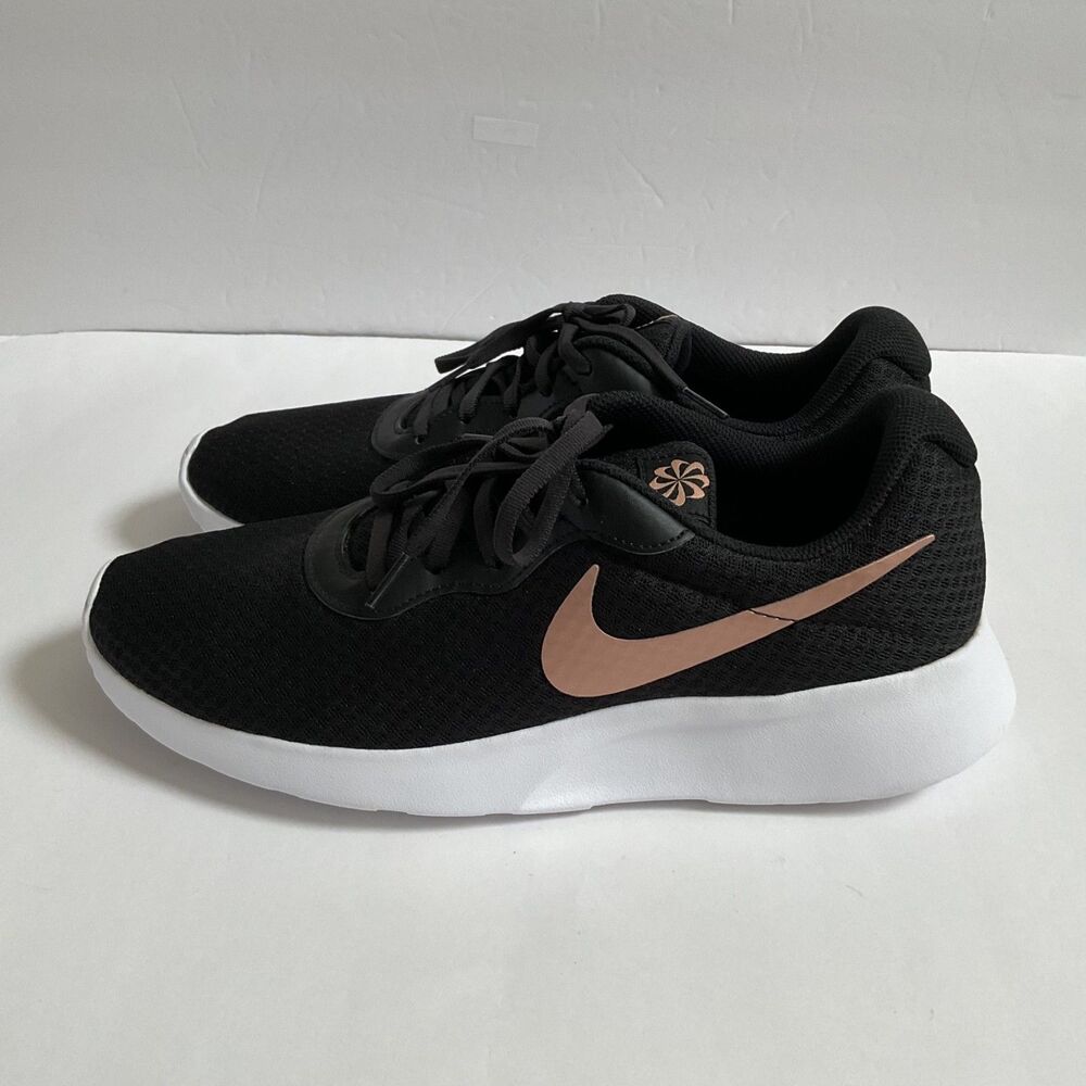Nike Tanjun Shoes Sneakers Womens Sz 12 Black Metallic Red Bronze DJ6257-001 New